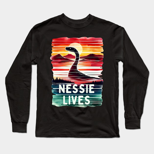 Nessie Long Sleeve T-Shirt by ARTFULATTIRES